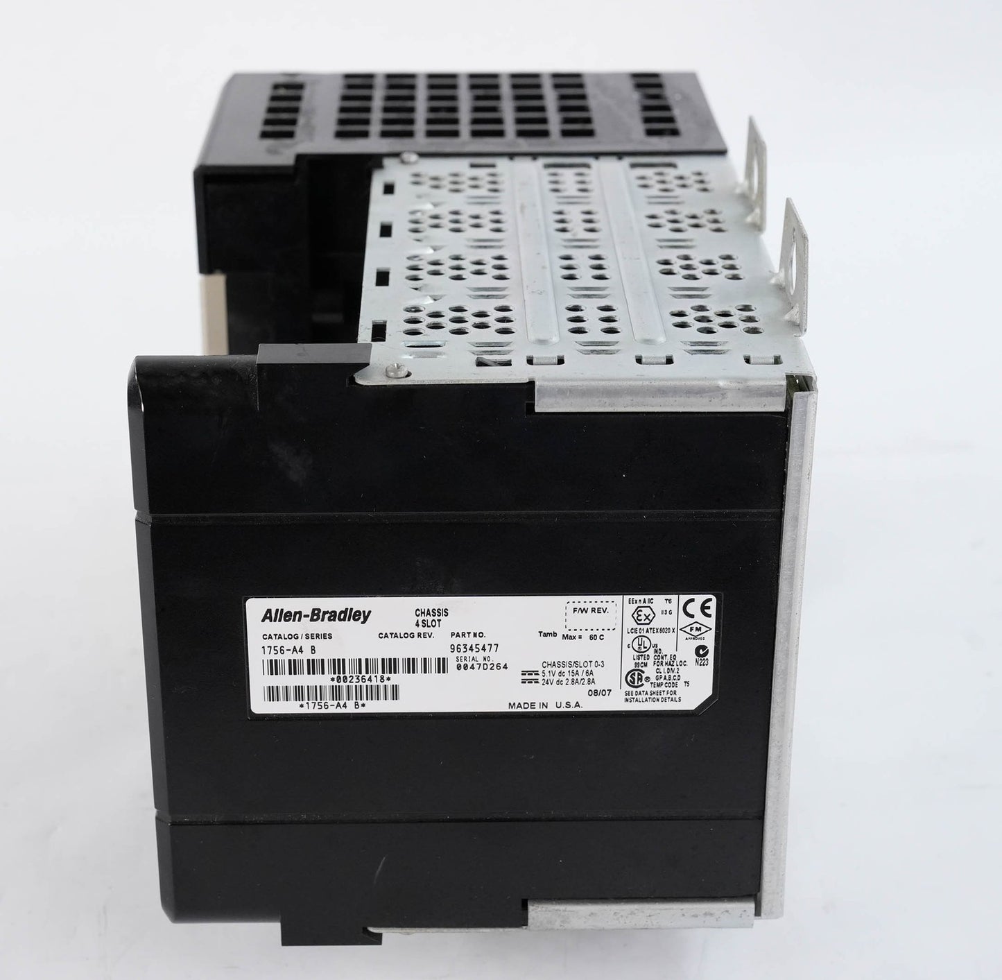 Allen Bradley 1756-PA72 Ser C Power Supply 1756-A4 /B 4-Slot Chassis 85-265 VAC