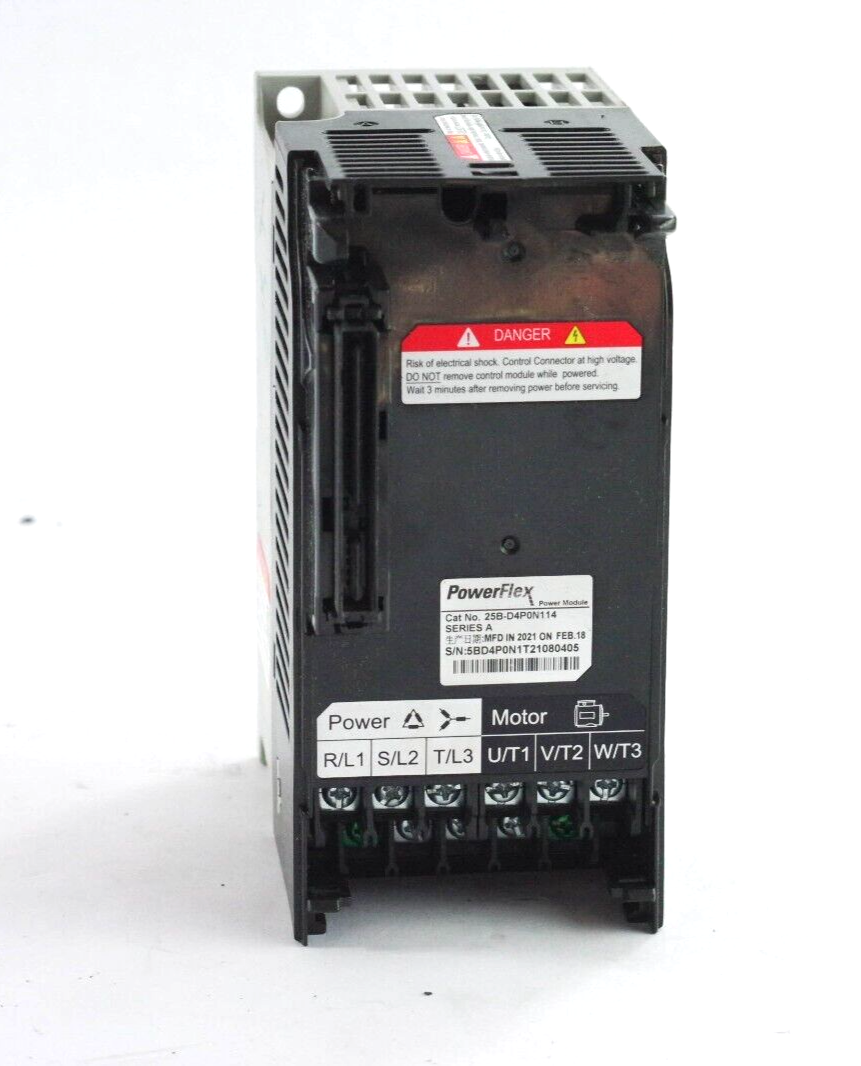 2021 Allen Bradley PowerFlex 25B-D4P0N114 Series A Phase 3 1.5kW/2.0HP Parts/Rep