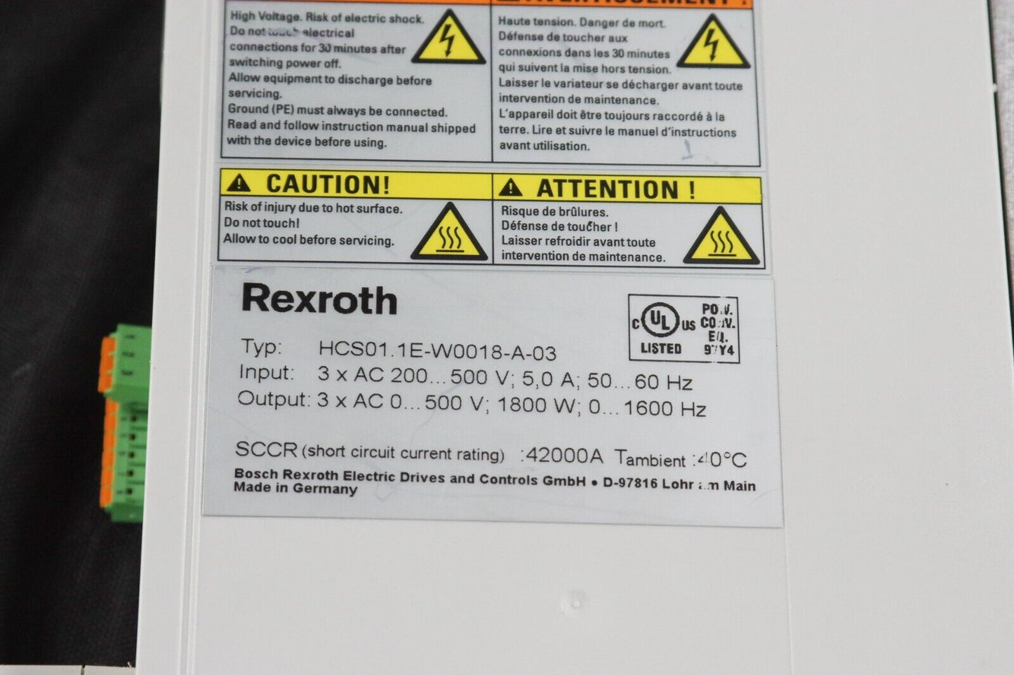 REXROTH Indradrive CS HCS01.1E-W0018-A-03 Servo Drive