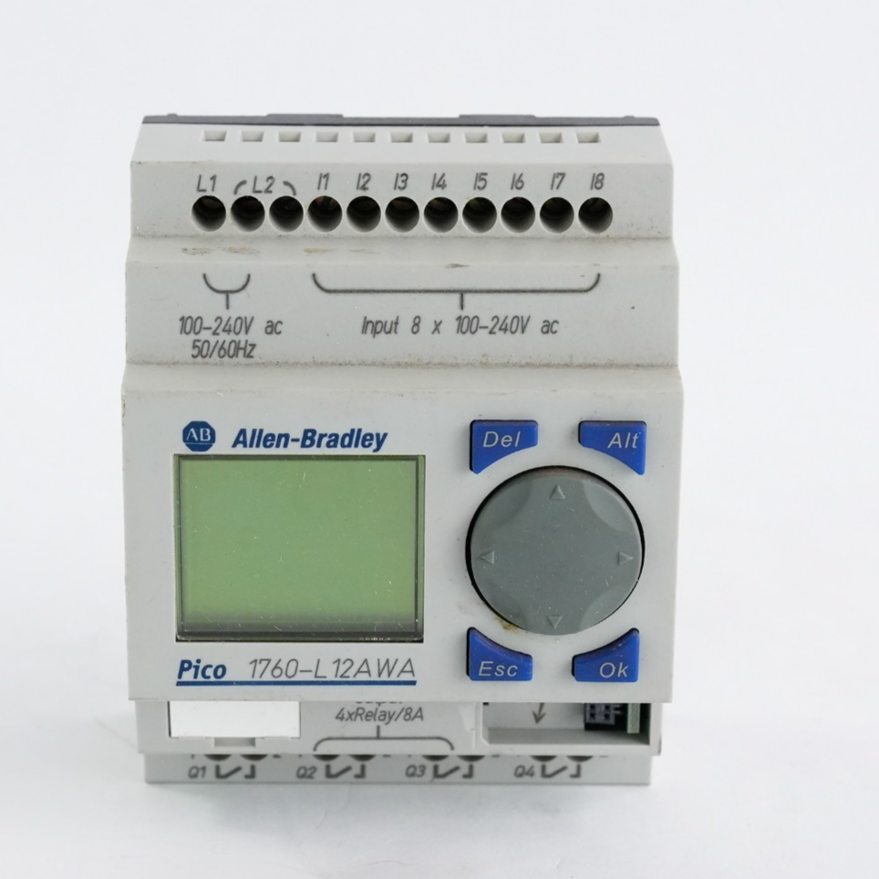 Allen Bradley 1760-L12AWA /B Rev A Pico Controller 120-240VAC 50/60Hz 1760L12AWA