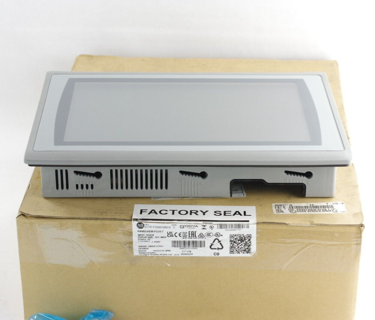 2022 Allen Bradley 2711P-T12W21D8S-B /C PanelView Plus 7 Touchscreen Color HMI