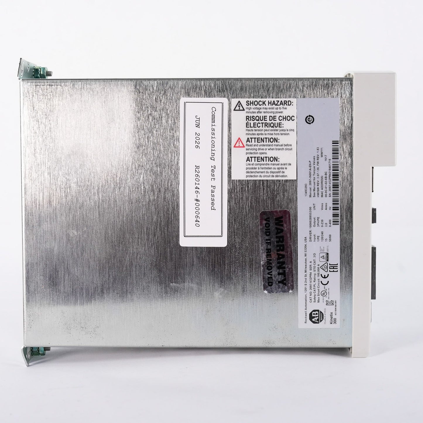 Allen Bradley 2097-V32PR4 Kinetix 300 Servo Drive 2.0kW 240V 1PH 3PH 2097V32PR4