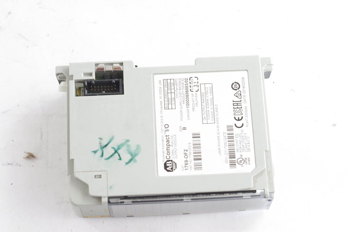 ALLEN BRADLEY 1769-OF2 SER B COMPACTLOGIX I/O OUTPUT MODULE - For Parts