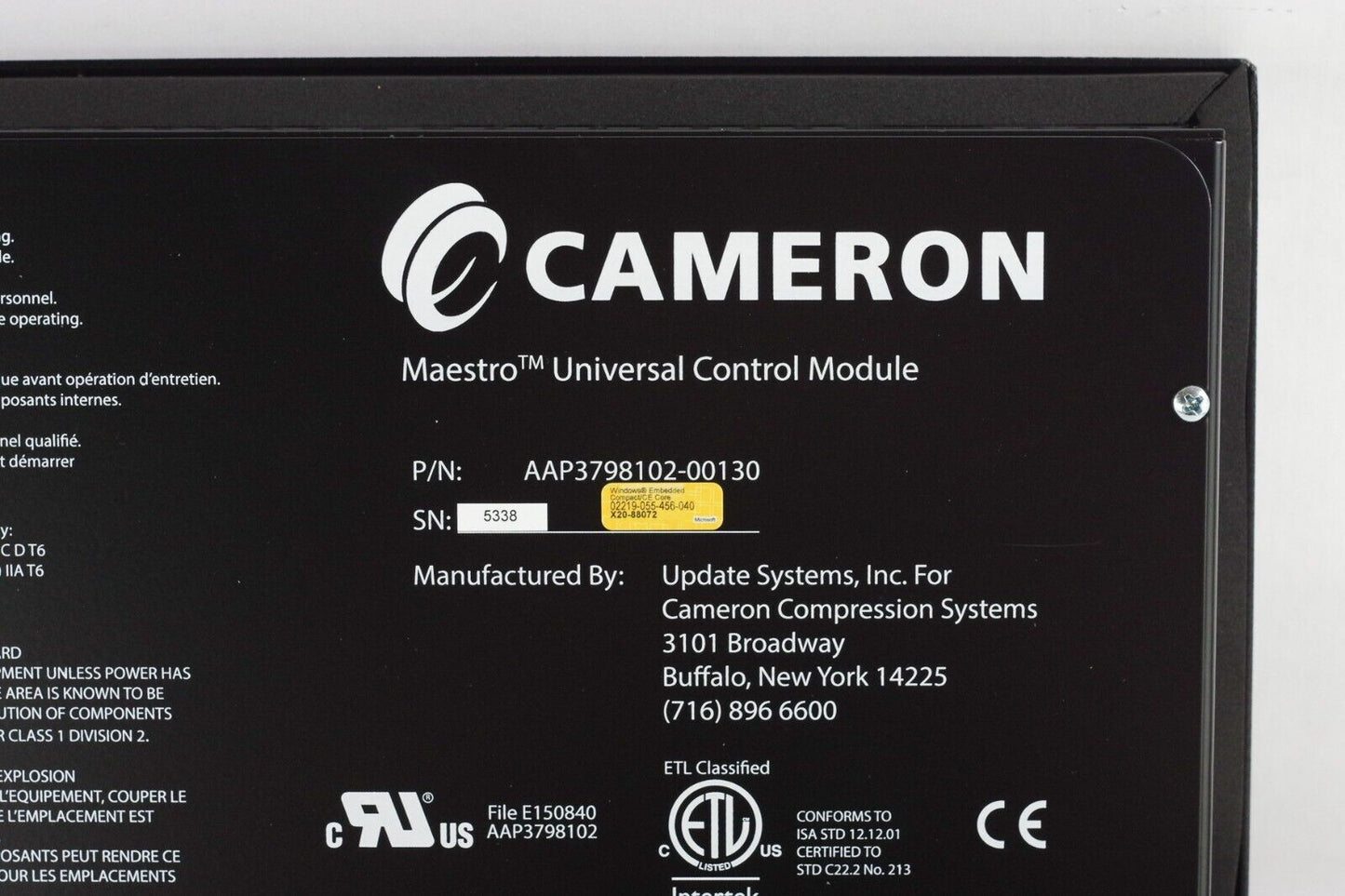 CAMERON AAP3798102-00130 MAESTRO Universal Control Module Interface -New Surplus