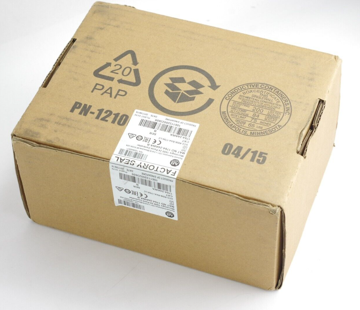 Allen Bradley 1764-24AWA SER B MicroLogix 1500 24 Pt. Controller Sealed Surplus