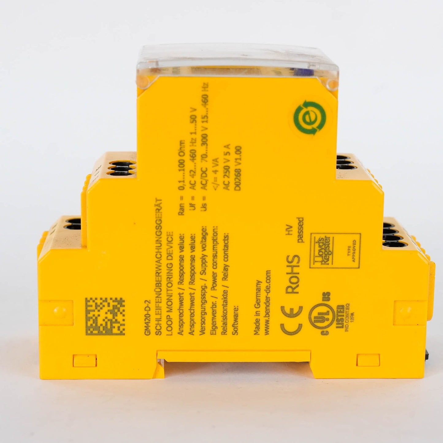 Bender GM420-D-2 Ground Monitor AC/DC 0-100V 15-400Hz GM420D2 Voltage Relay