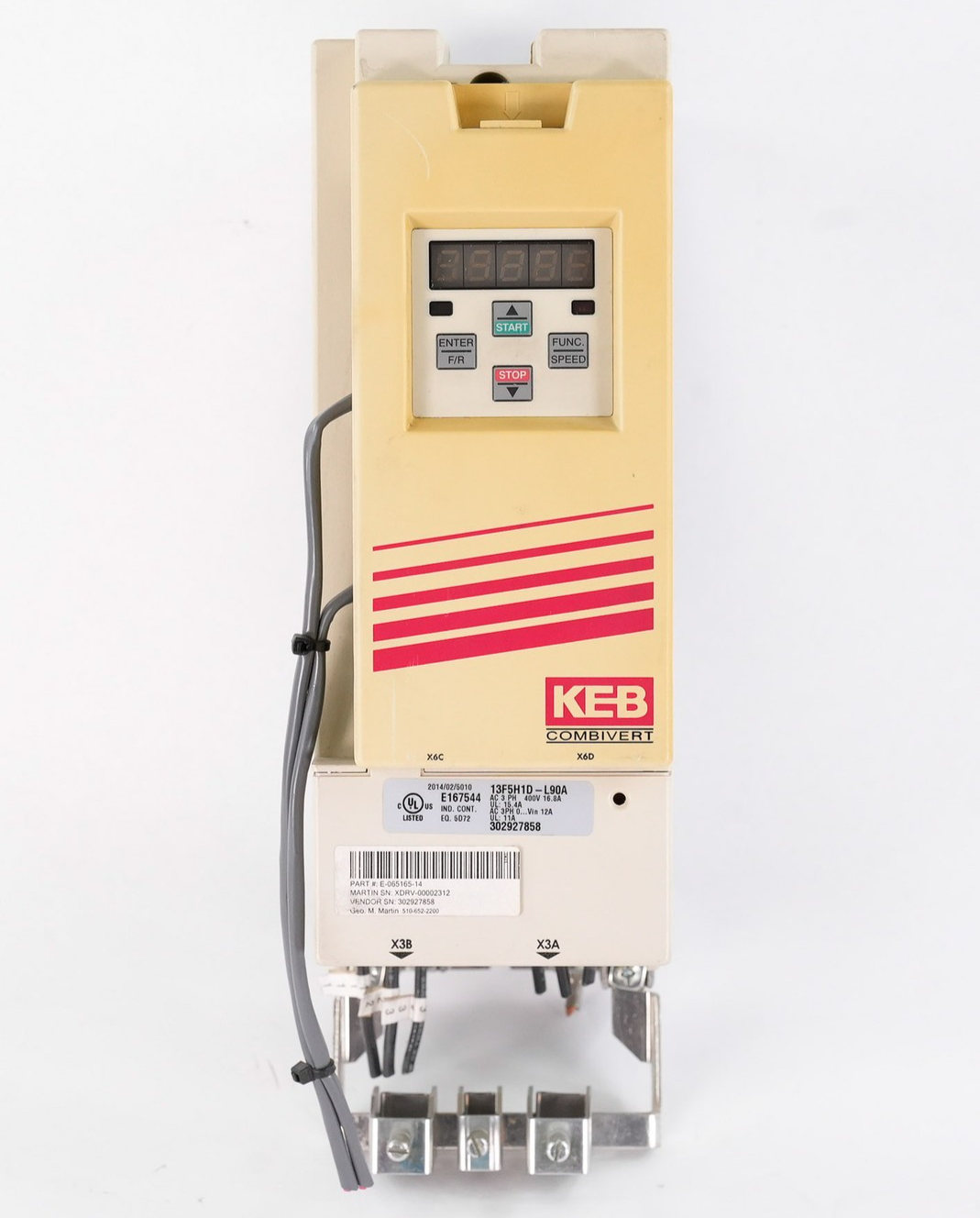 KEB Combivert 13.F5.H1D-L90A AC Drive 460V 3-Phase 7.5hp 13F5H1D-L90A