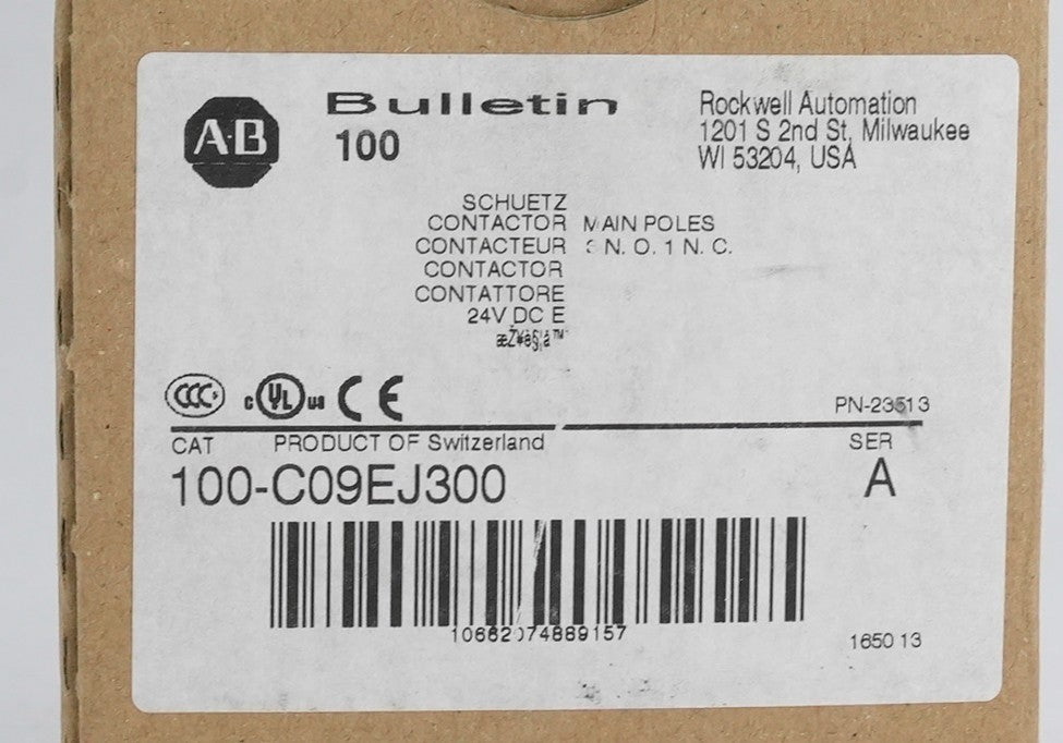 Allen Bradley 100-C09EJ300 /A Contactor 24VDC 100-C09E*300 - Open Box
