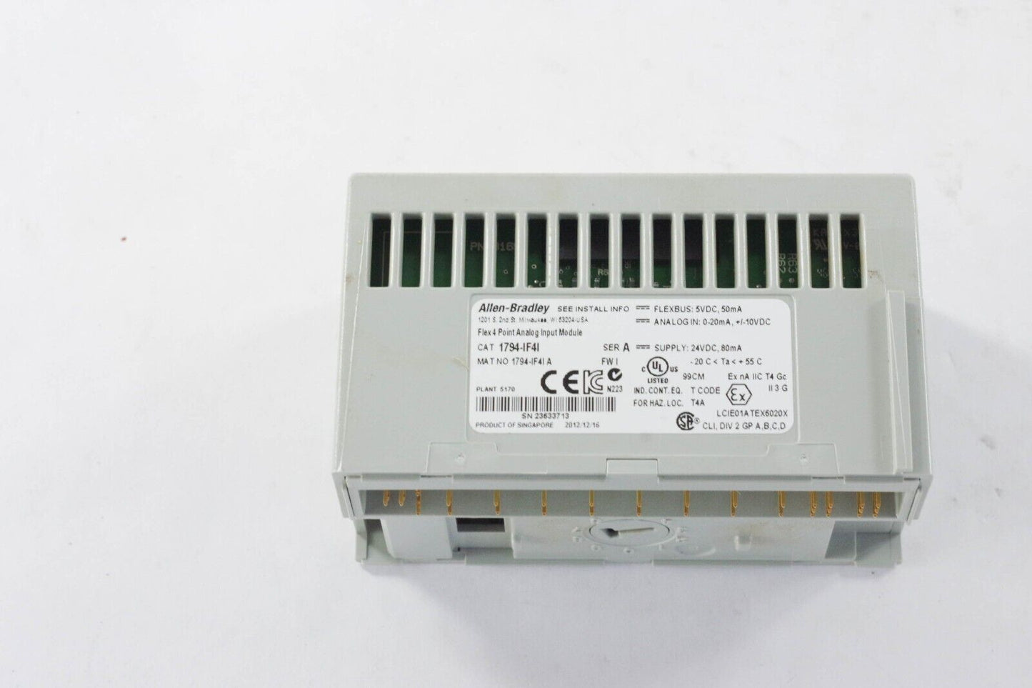 Allen Bradley 1794-IF4I Ser A FLEX I/O Isolated Analog Input Module 4-Ch