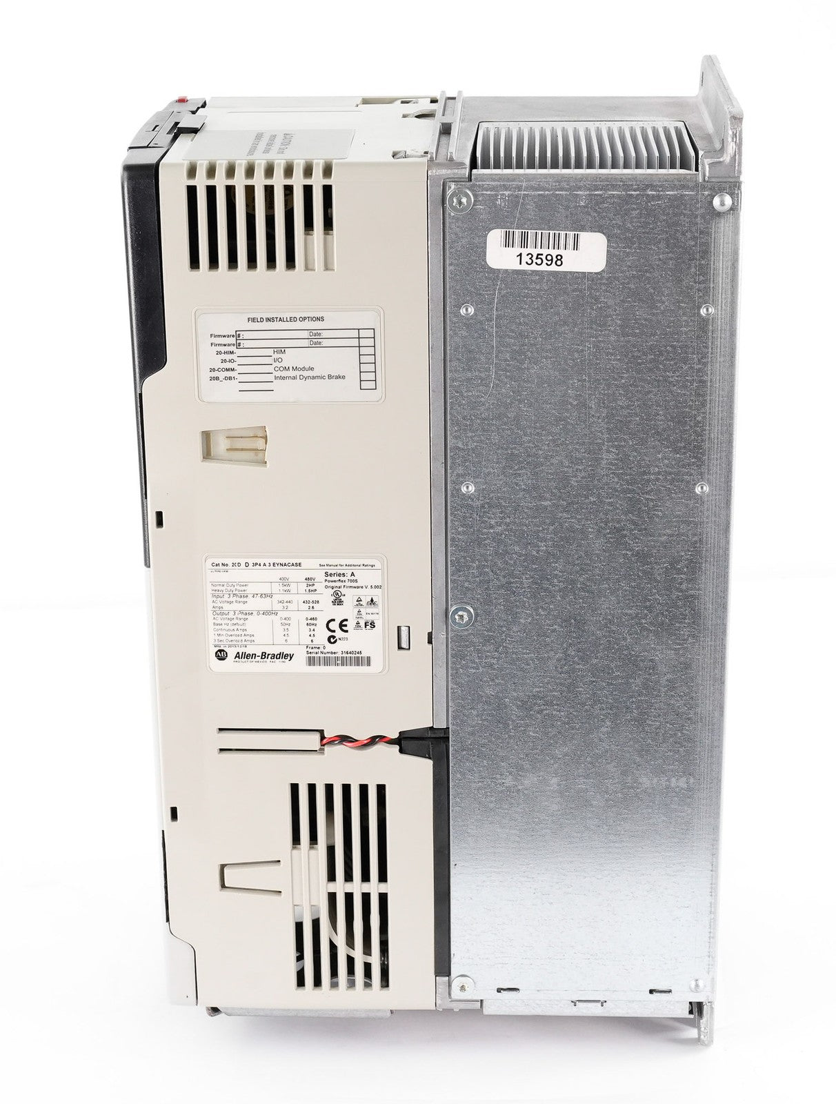 Allen Bradley 20DD3P4A3EYNACASE /A PowerFlex 700S AC Drive 3-Phase 480V