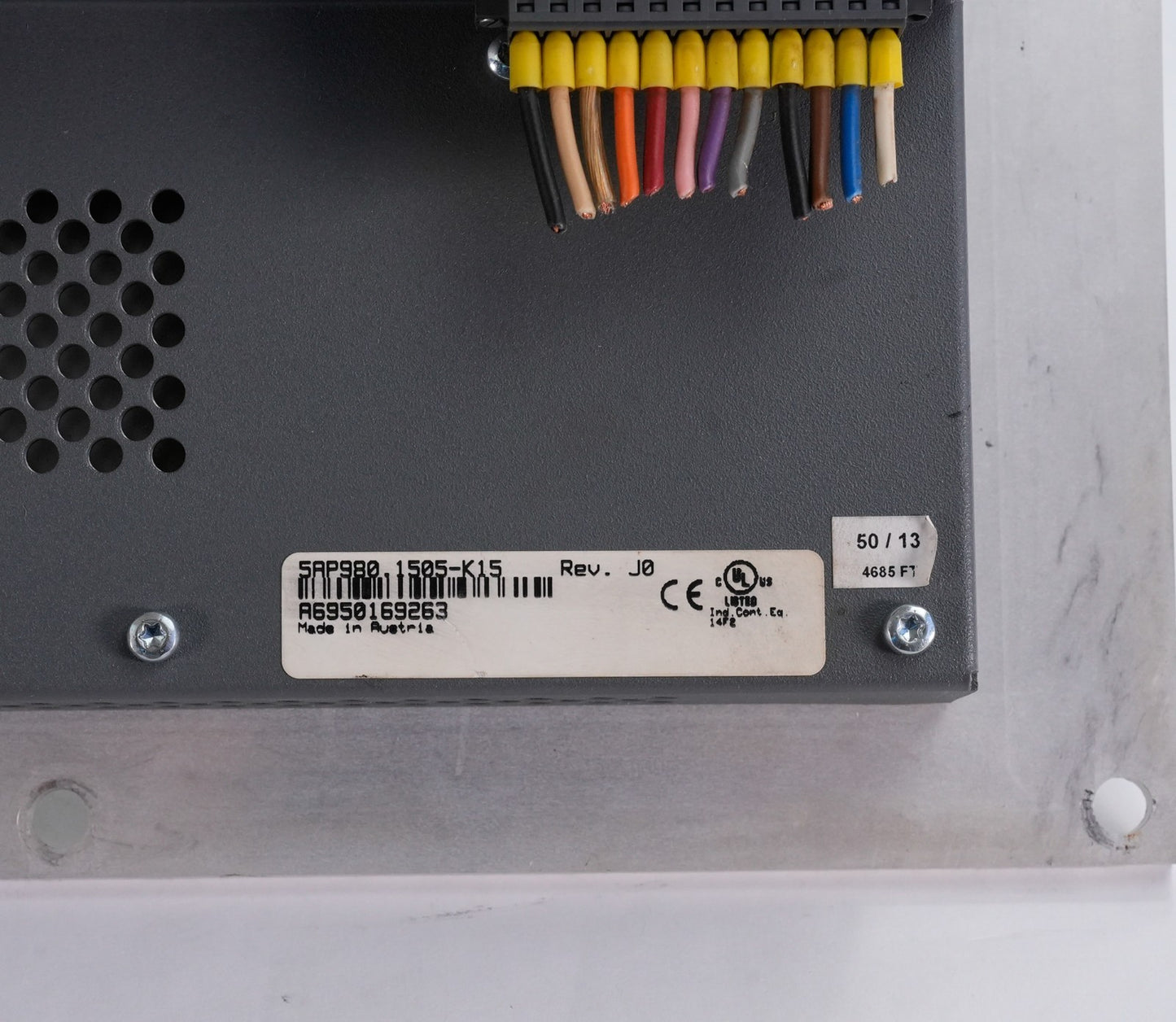 B&R Automation 5AP980.1505-K15 Rev. J0 / C0034211-01 HMI Display Panel