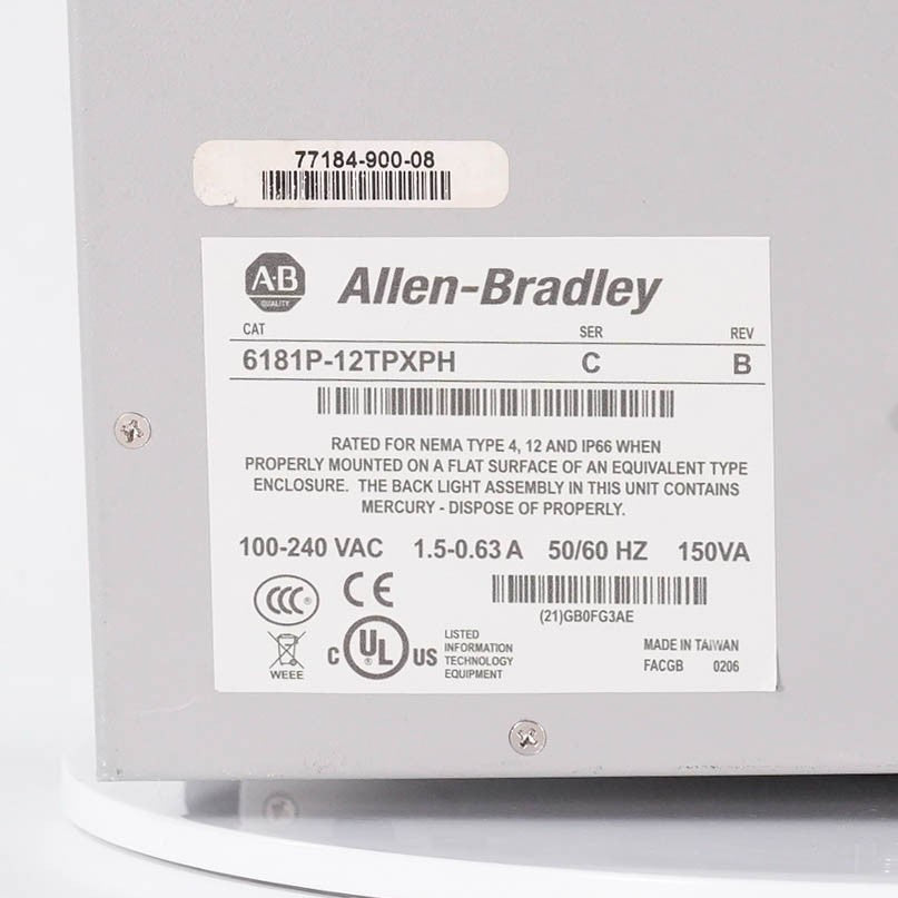 Allen Bradley 6181P-12TPXPH Integrated Display Industrial Computer 6181P12TPXPH