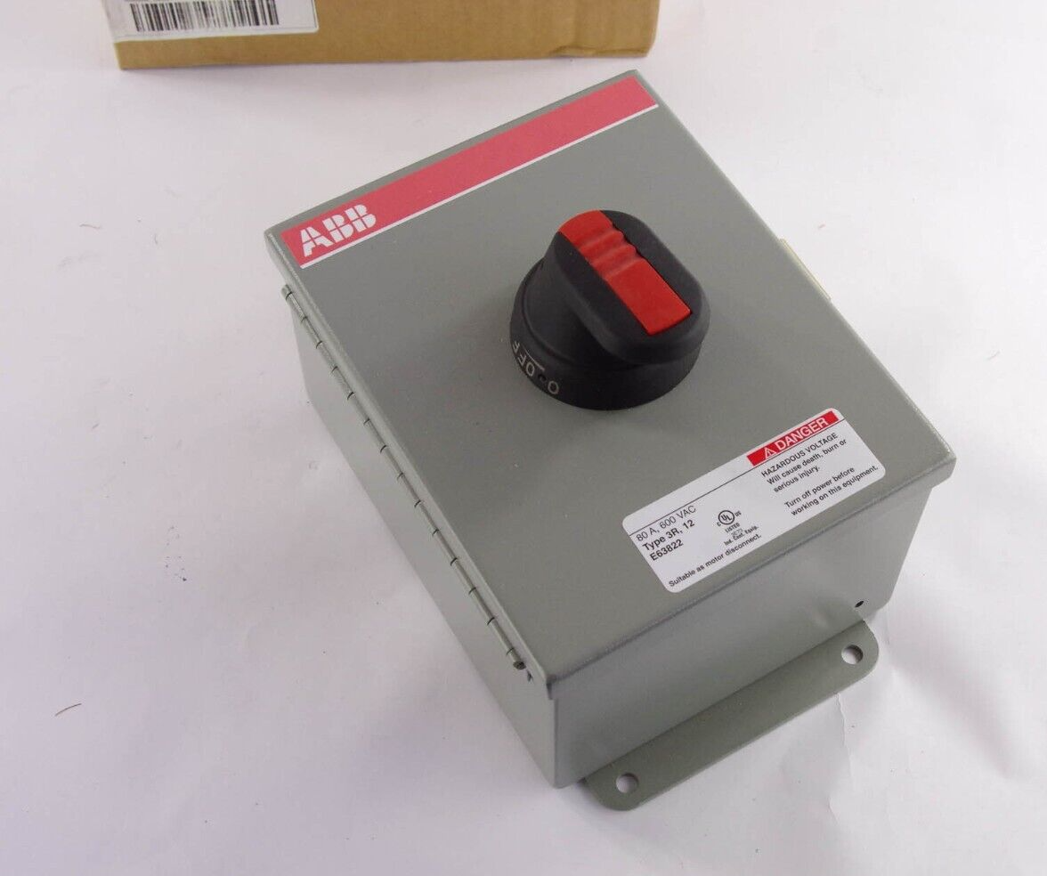 ABB EOT63U3M3-P 1SCA022823R9060 Enclosed Switch Disconnector Type 3R 80A 600VAC