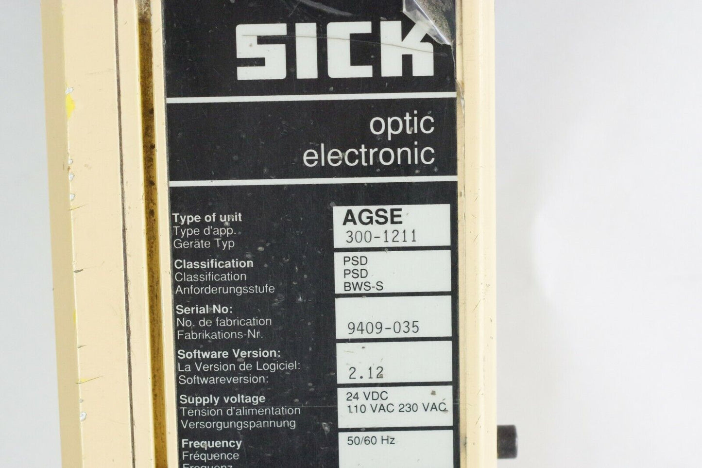 SICK AGSE 300-1211 AGSE3001211 Optic Electronic Sensor