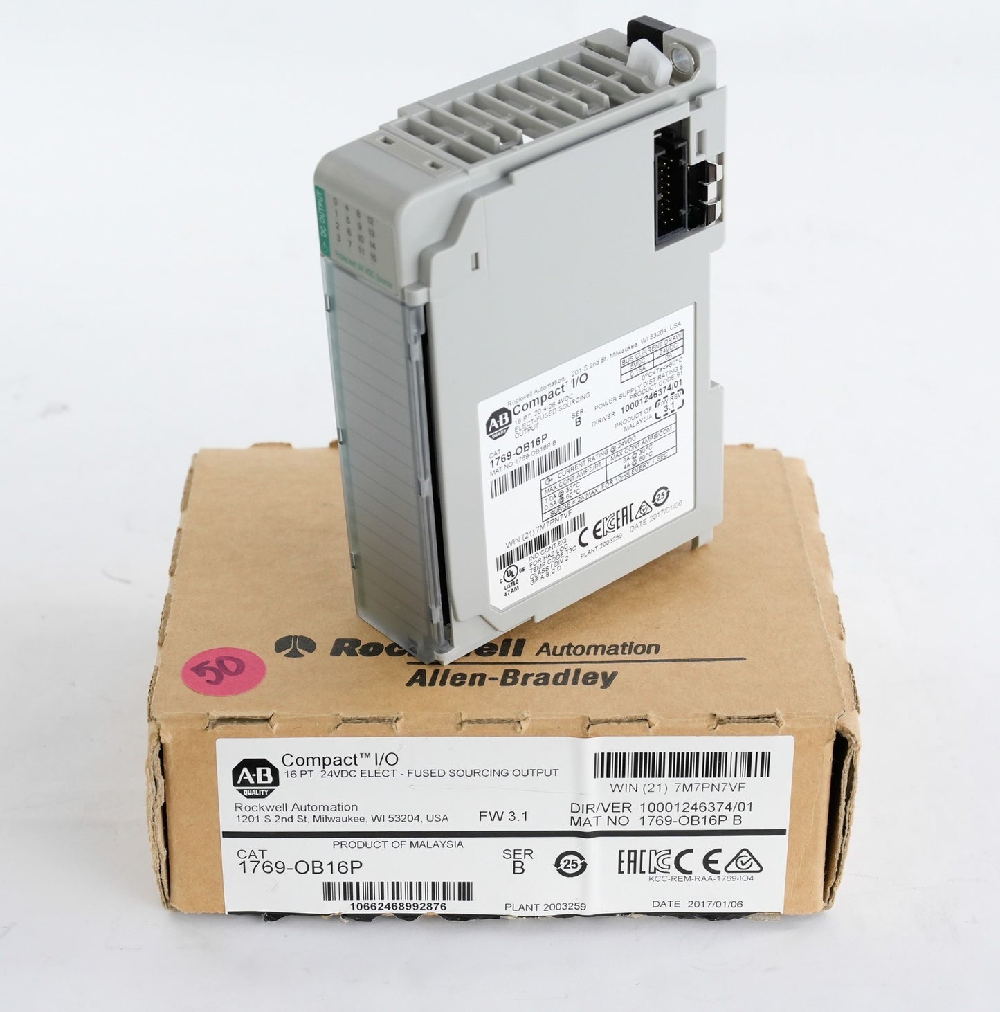 Allen Bradley 1769-OB16P /B Compact I/O Sourcing Output Module 16-Pt - Open Box