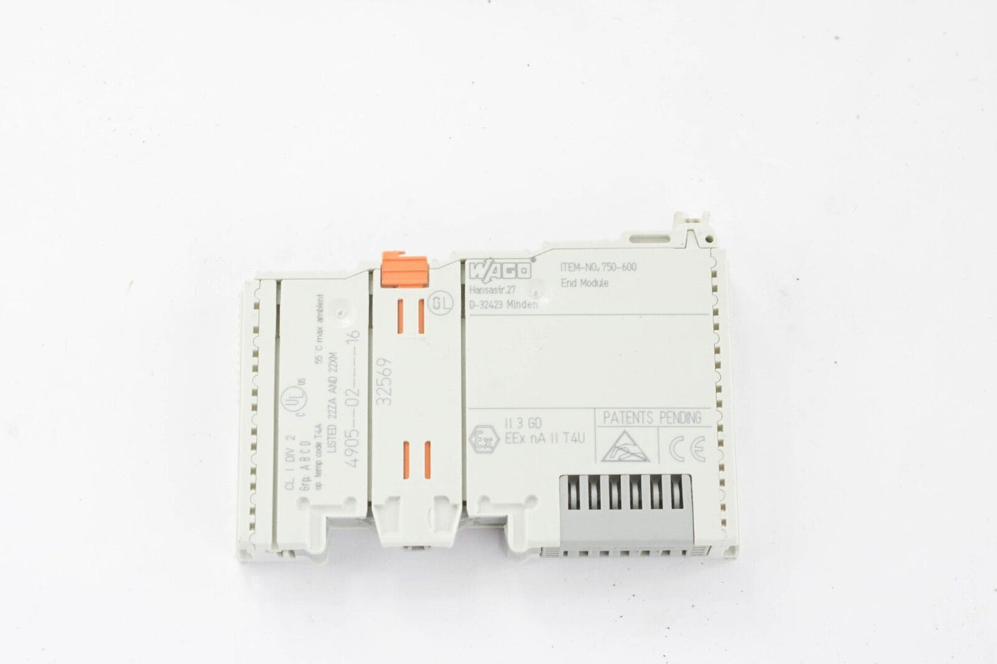 Wago 750-600 Terminal End Module 750600 D32423