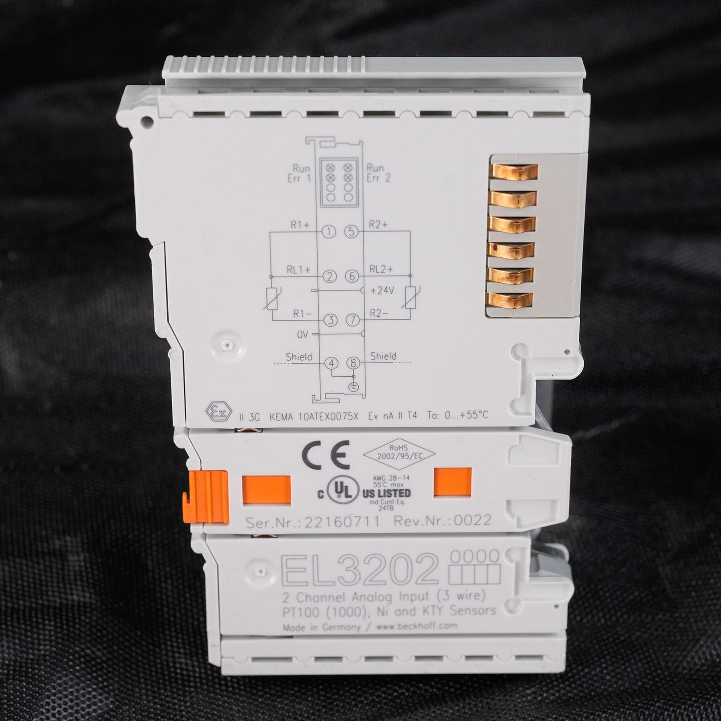 Beckhoff EL3202 EtherCAT 2-Channel Analog Input Module (3 Wire) PT100