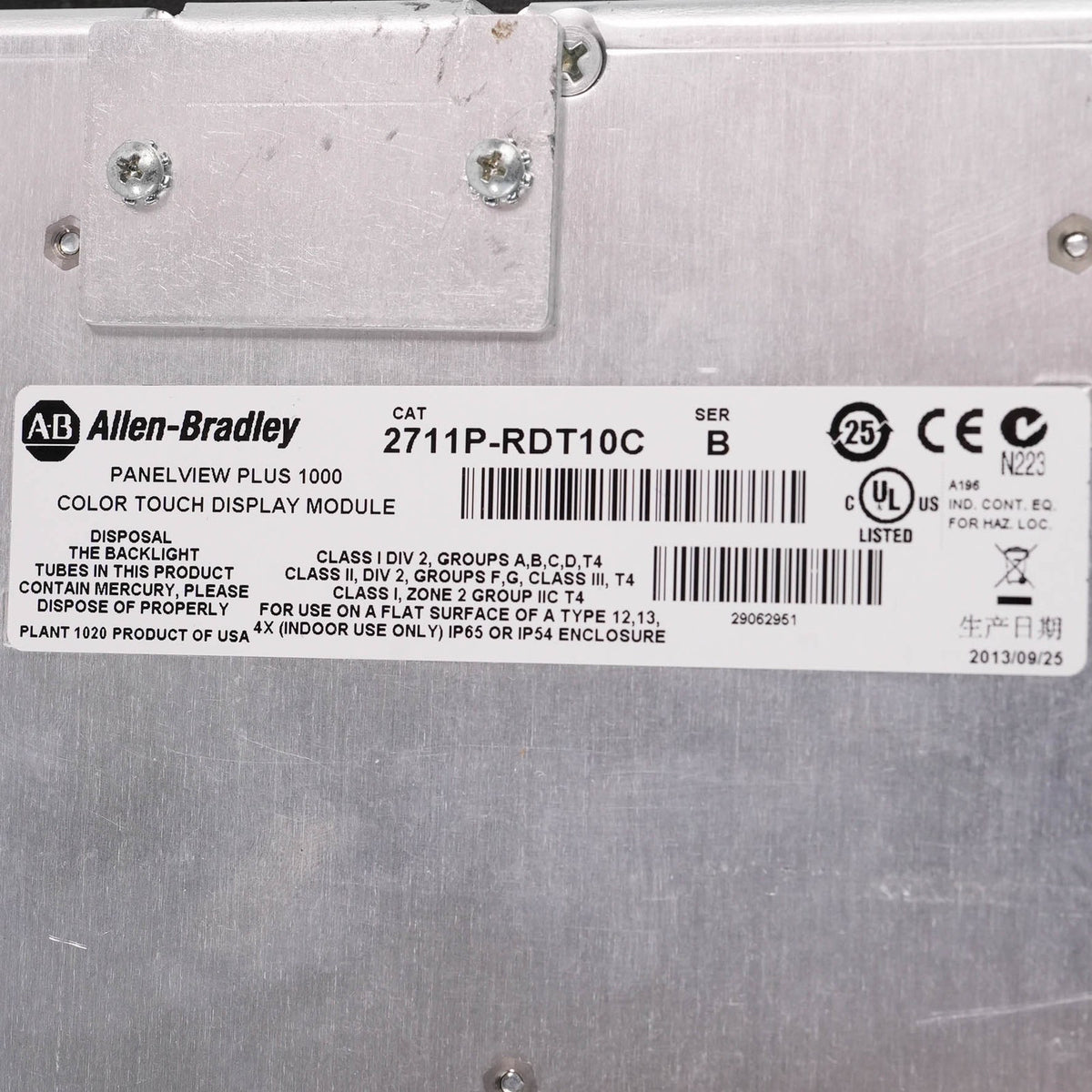 Allen Bradley 2711-RDT10C PanelView Standard 1000 Color Display Module