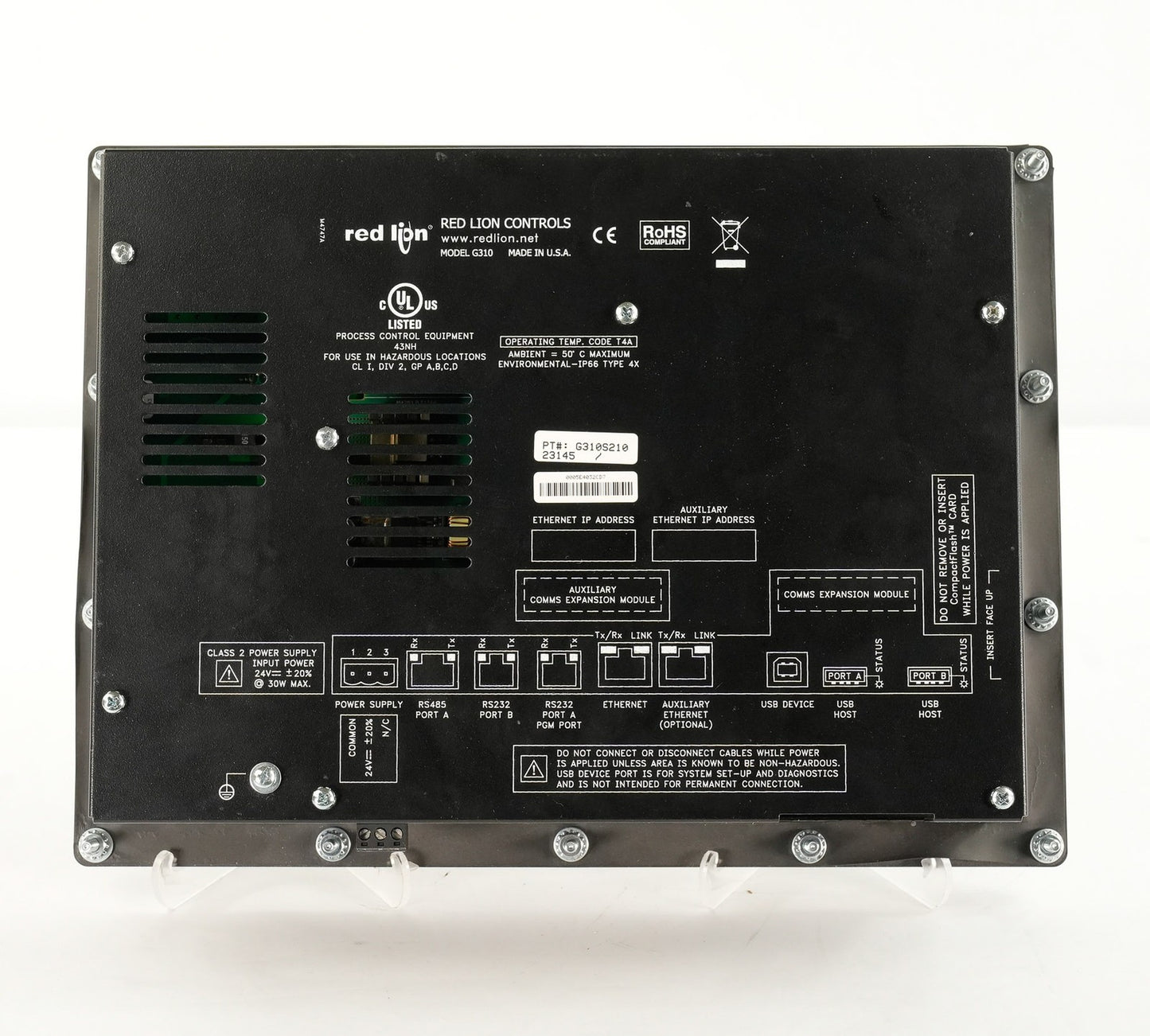 Red Lion Controls G310S210 G3 Series 10.4" HMI Operator Interface Display G310