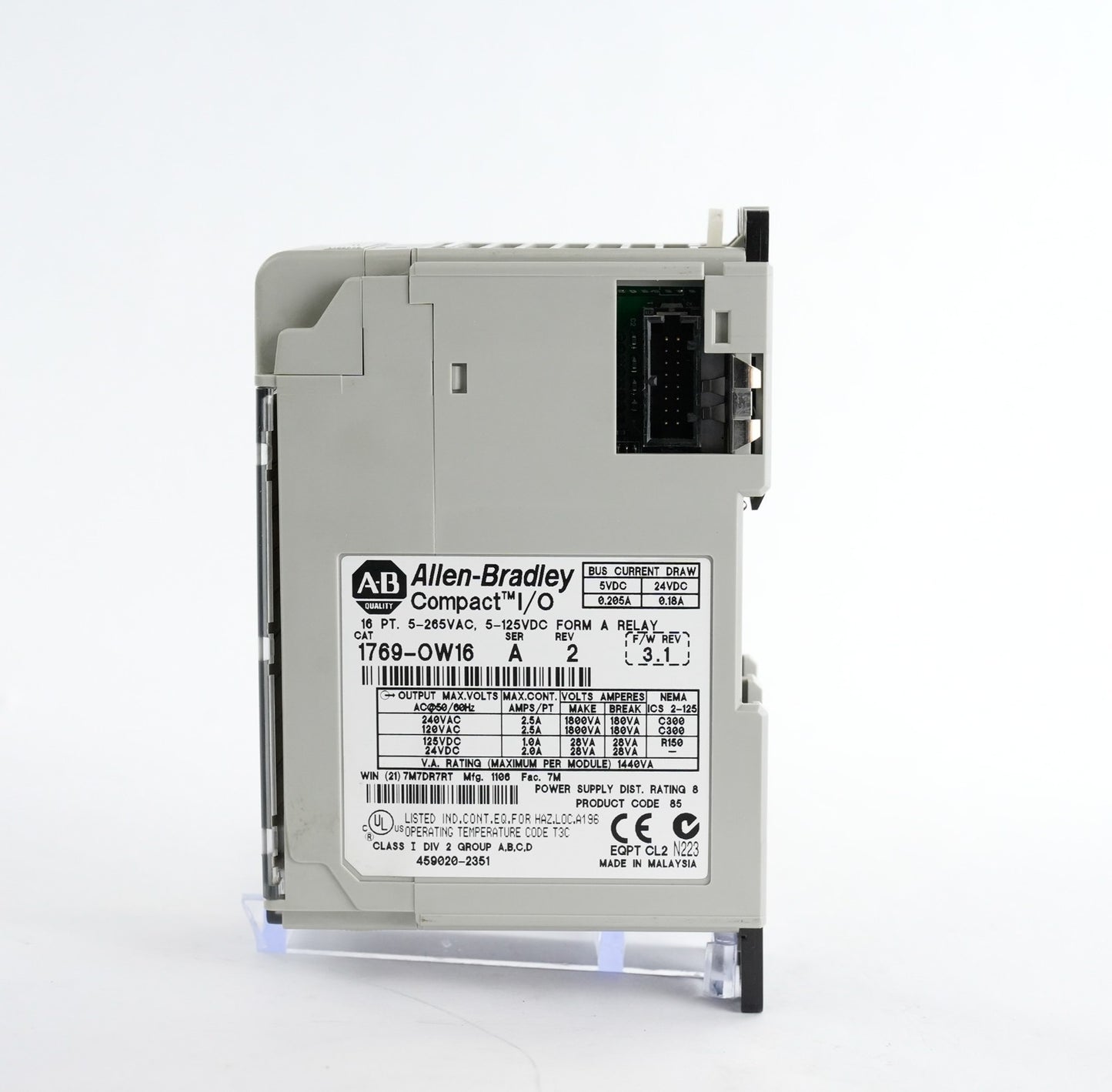 Allen Bradley 1769-OW16 /A Rev 2 Compact I/O Relay Output Module 1769OW16