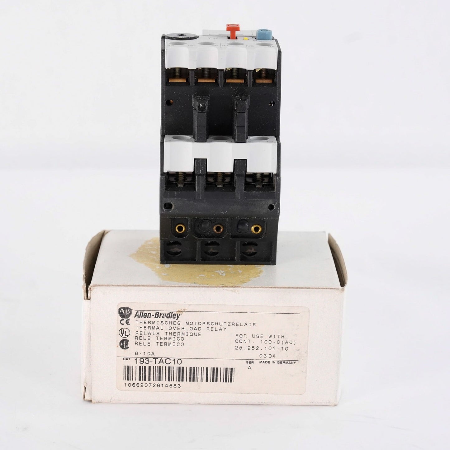 Allen Bradley 193-TAC10 /A Bimetallic Overload Relay 193TAC10 - Open Box