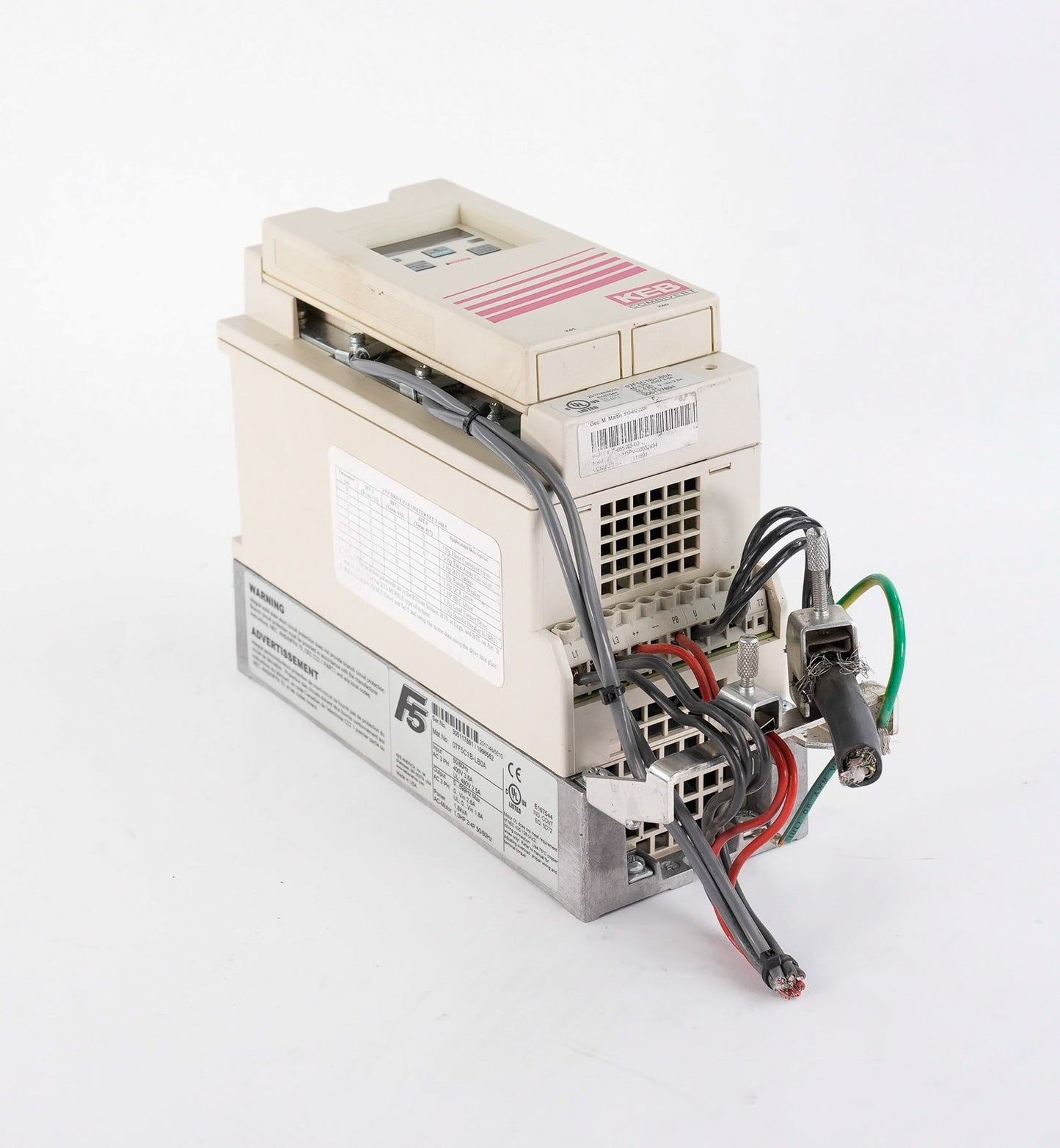 KEB Combivert 07.F5.C1B-LB0A F5 AC Drive 460V 3-Phase 07F5C1BLB0A