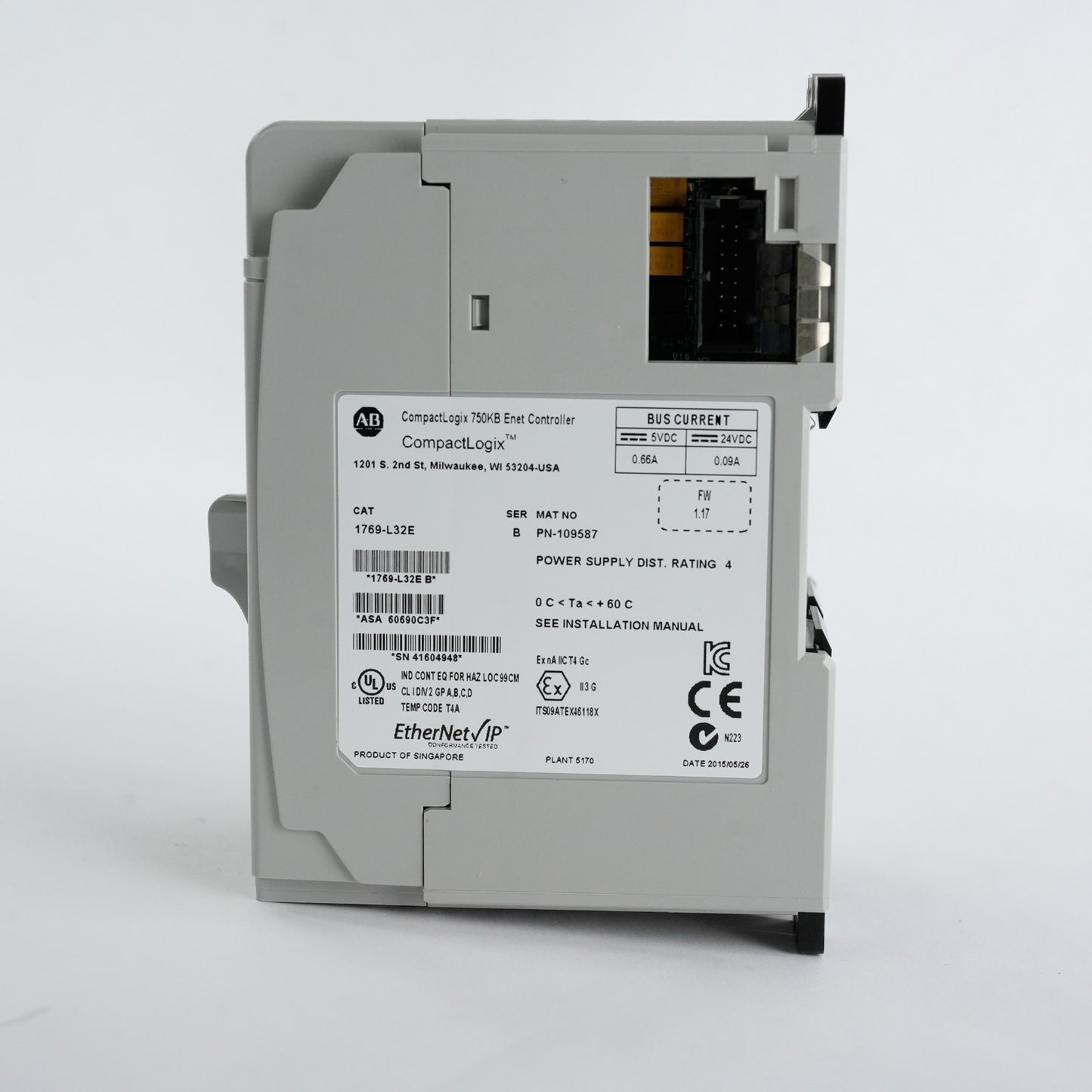 Allen Bradley 1769-L32E /B CompactLogix 750KB Enet Controller - Not Original Box