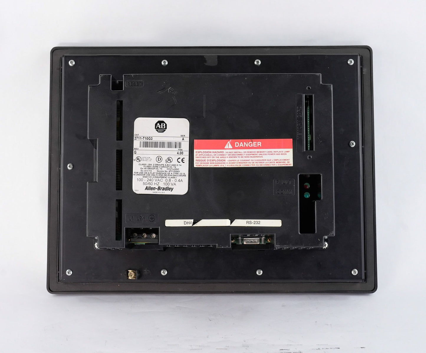 Allen Bradley 2711-T10G3 /A Rev G FRN 4 PanelView 1000 Touch Display 2711T10G3