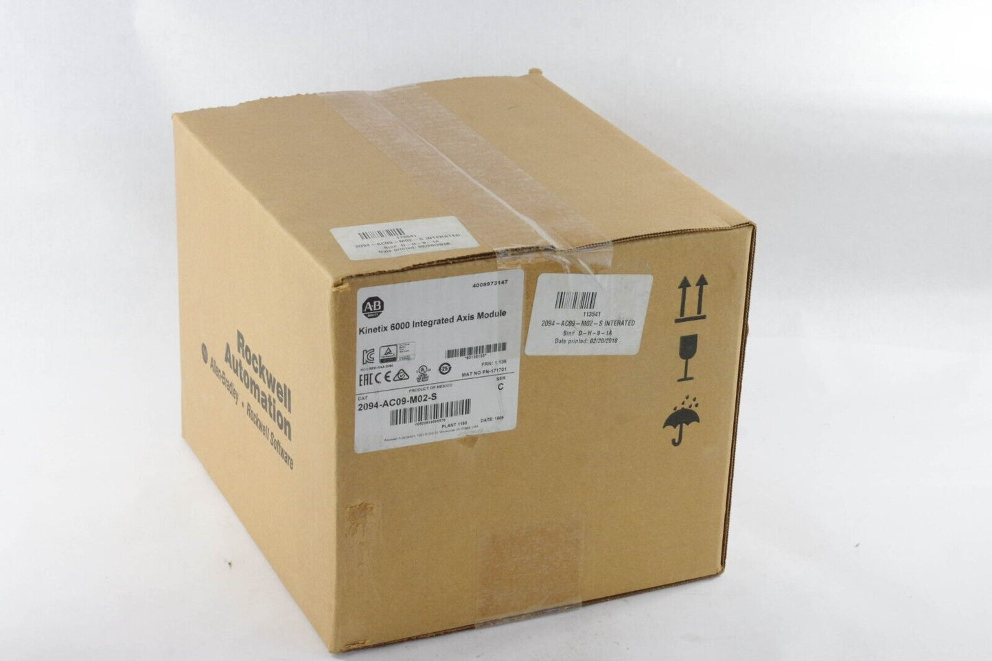 2018 Allen Bradley 2094-AC09-M02-S Ser C Kinetix 6000 Axis Module Sealed Surplus