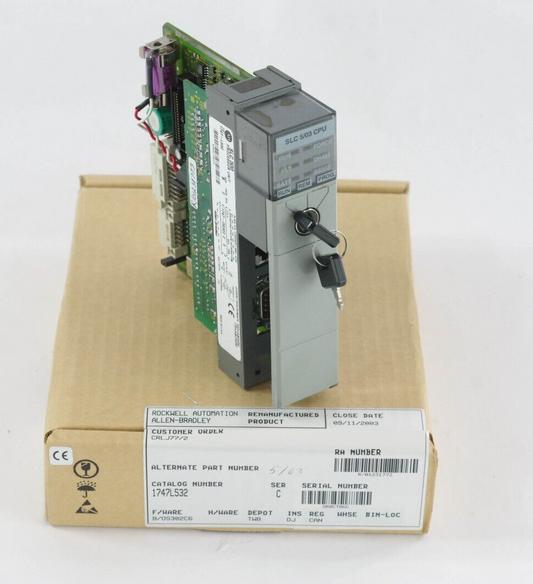 Allen-Bradley 1747-L532  SLC 500  5/03 CPU Processor Unit Ser C - REMANUFACTURED