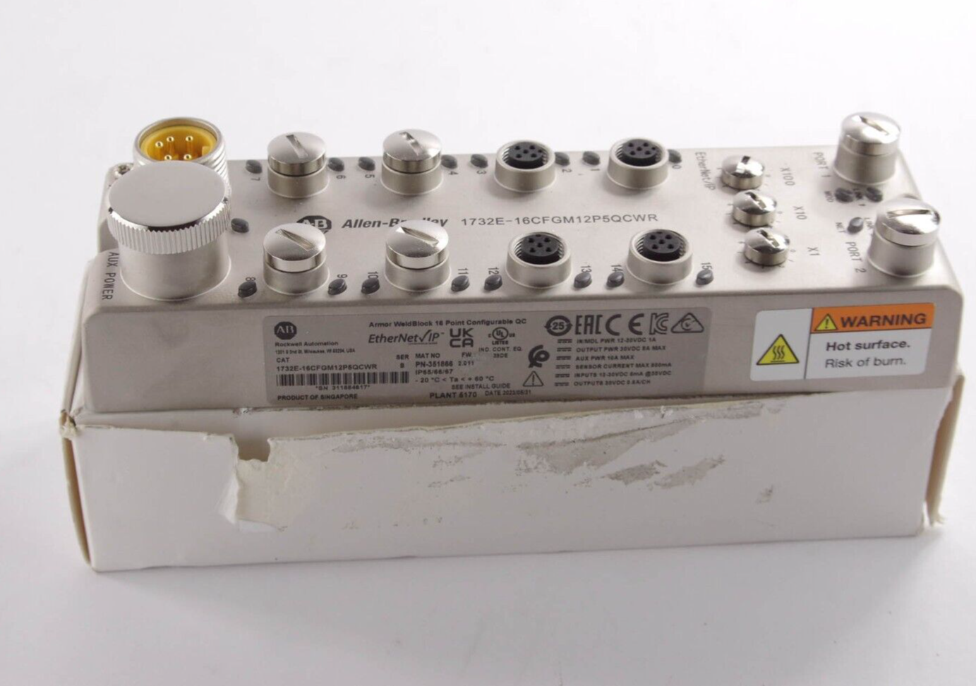 Allen Bradley 1732E-16CFGM12P5QCWR /  1732E16CFGM12P5QCWR Ser B - 16 IO Points