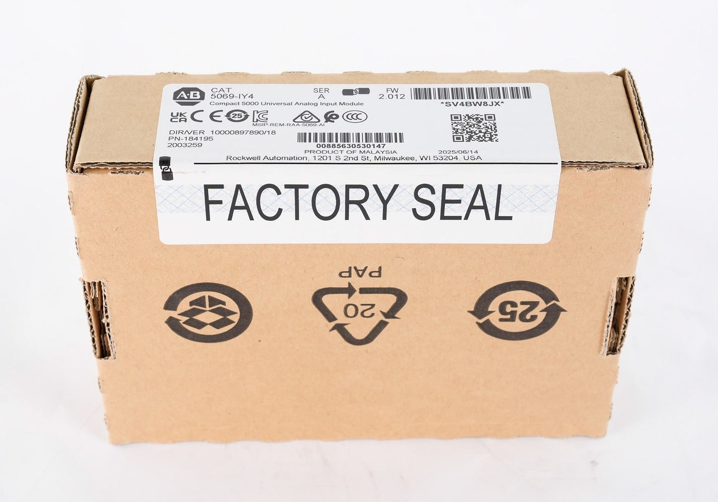Allen Bradley 5069-IY4 Compact 5000 4-Ch Universal Input Module - Sealed Surplus