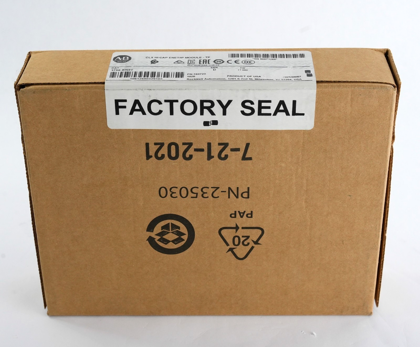 Allen Bradley 1756-EN2T /D ControlLogix EtherNet Module - 2021 Sealed Surplus