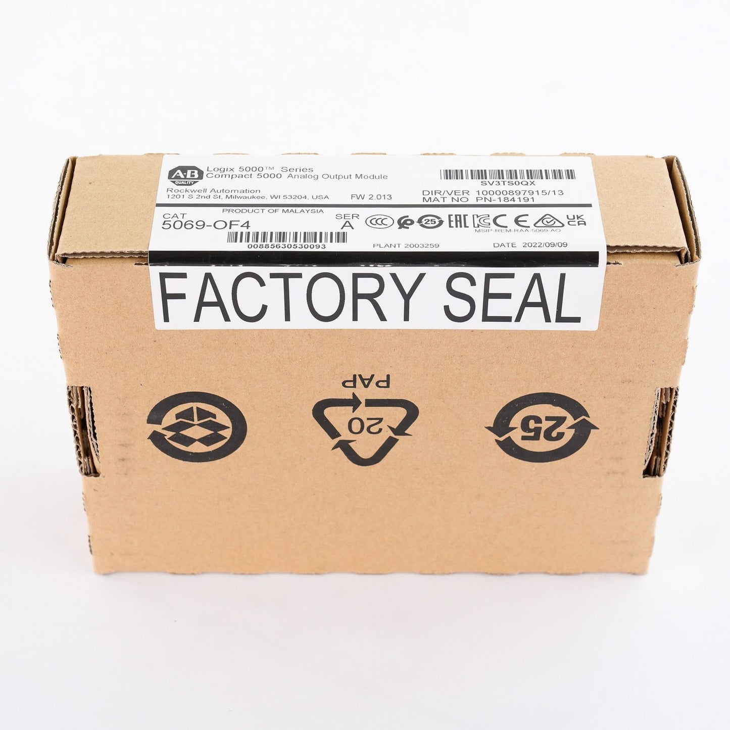 Allen Bradley 5069-OF4 /A Logix 5000 4-Ch Analog Output Module - Sealed Surplus