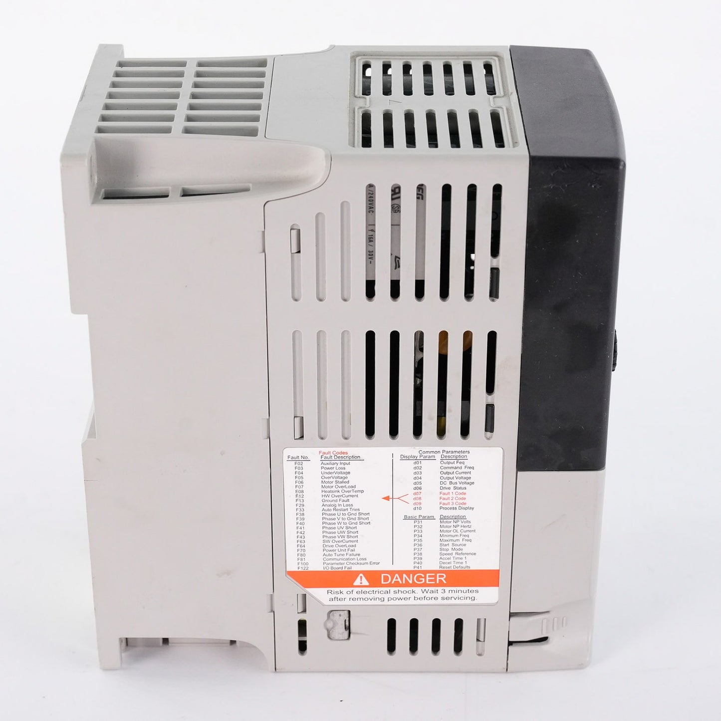 Allen Bradley 22A-V2P3N104 PowerFlex 4 AC Drive 120V 0.5HP 0.4kW 2.3A
