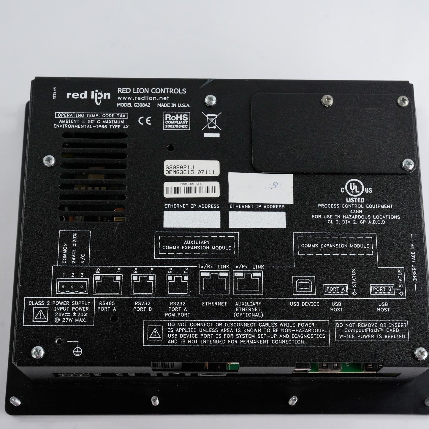 Red Lion Controls G308A21U HMI Interface Terminal Touch Panel G308A + Warranty