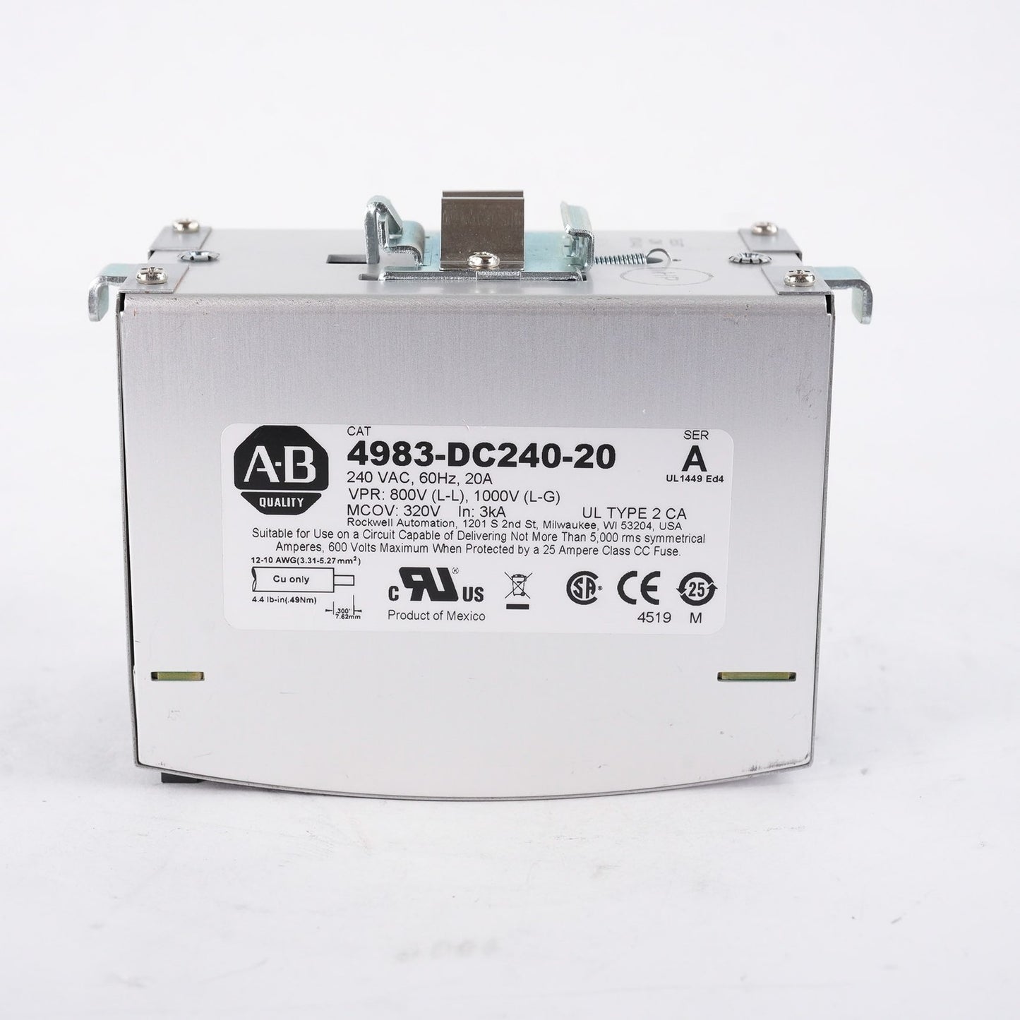 Allen Bradley 4983-DC240-20 /A Surge Protector 240VAC 20A 4983DC24020
