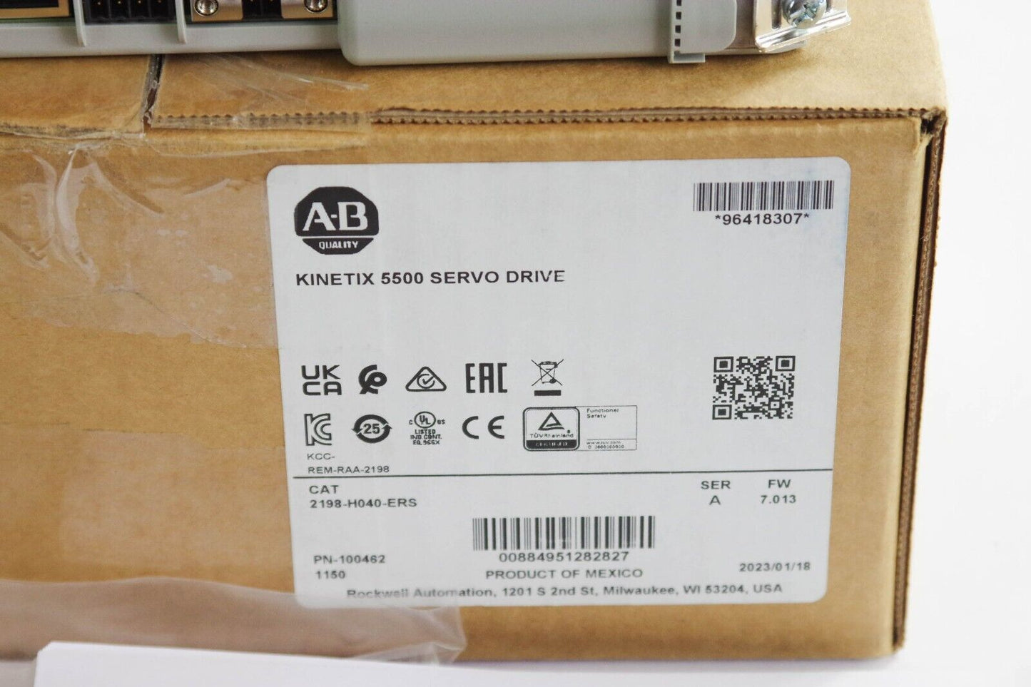 2023 Allen Bradley 2198-H040-ERS /A Kinetix 5500 32.5A Servo Drive - New Surplus