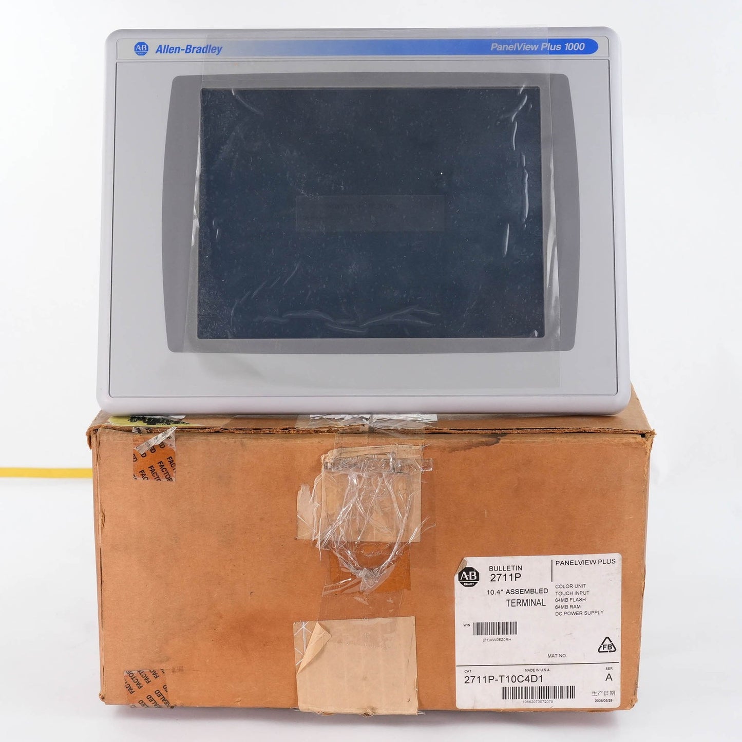 Allen Bradley 2711P-T10C4D1 Ser A PanelView Plus 1000 Color Touch With Box