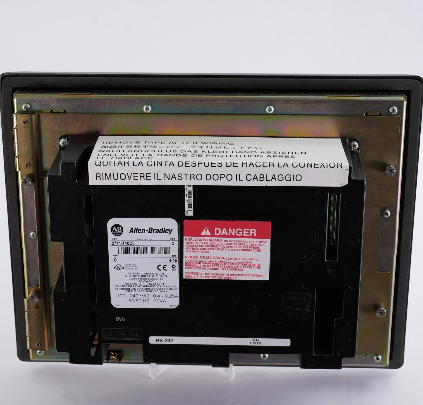 Allen Bradley 2711-T10C8 /C Rev C FRN 4.46 PanelView 1000 Color Touch Display