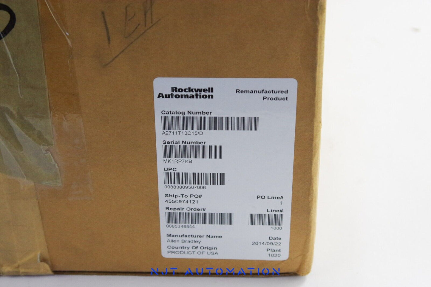 Allen Bradley 2711-T10C15 /D Ser D PanelView 1000 - AB Remanufactured 2014