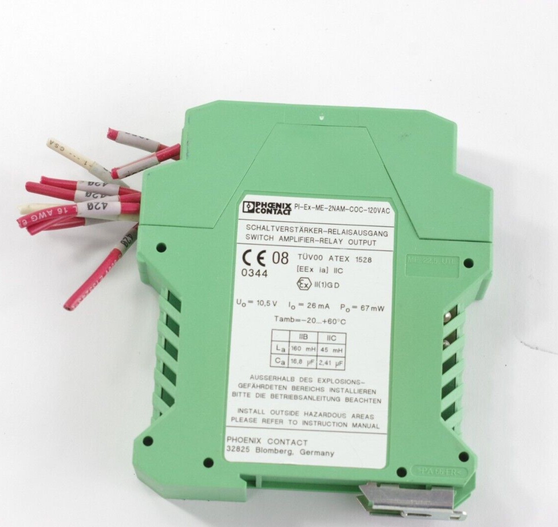 Phoenix Contact PI-Ex-ME-2NAM-COC-120VAC Switch Amplifier Relay Output