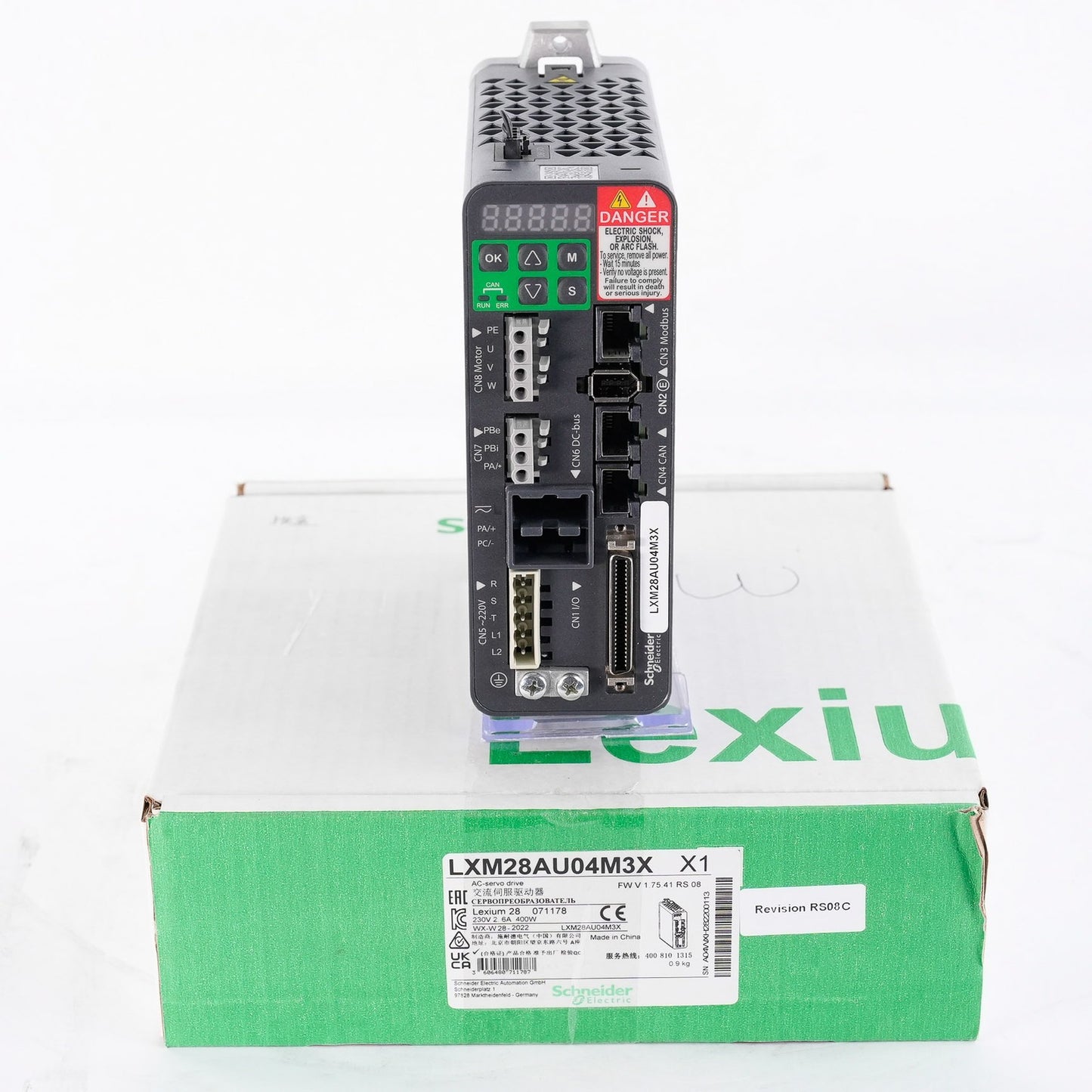 Schneider Electric LXM28AU04M3X Lexium 28 Servo Drive 400W 230V - Open Box