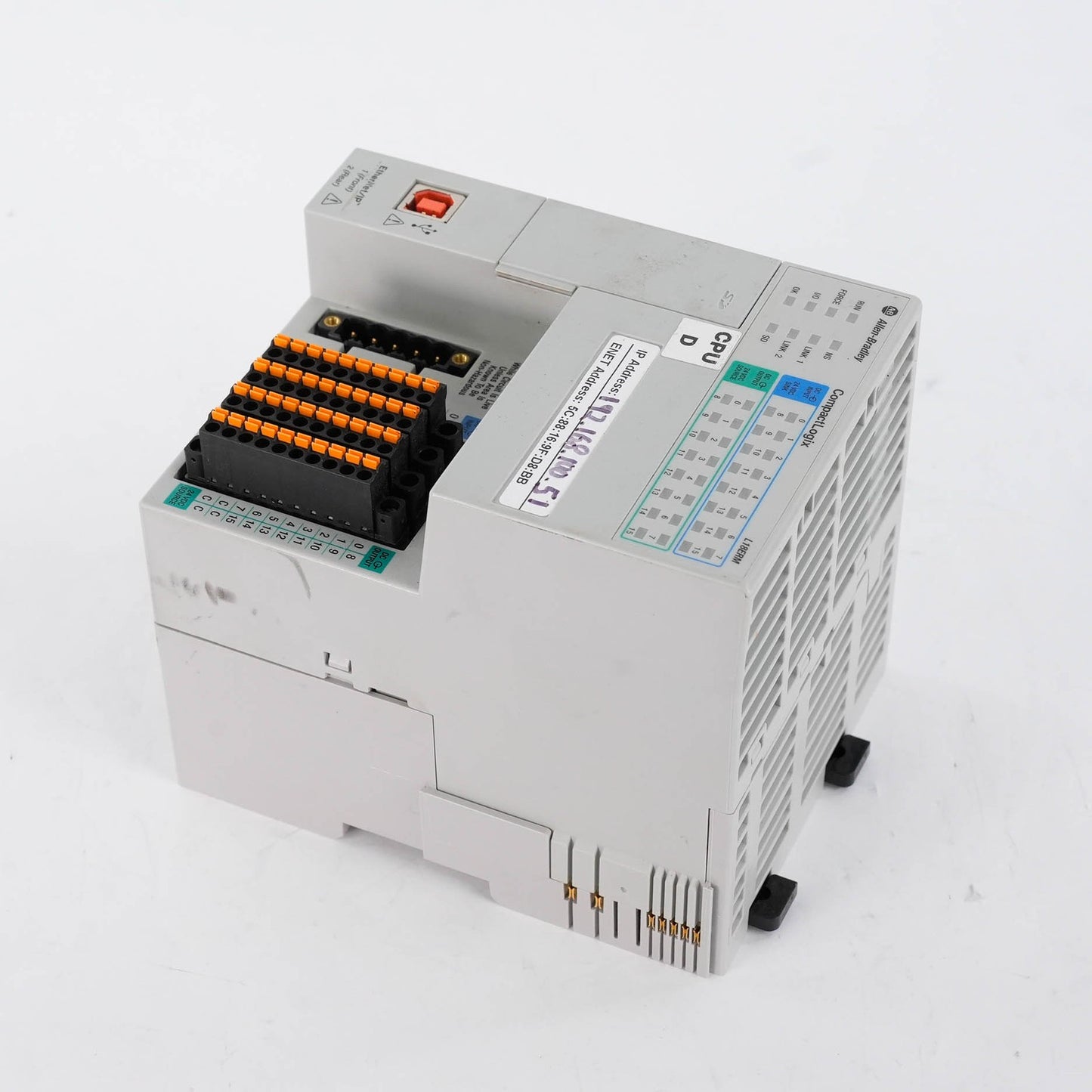 Allen Bradley 1769-L18ERM-BB1B Ser B CompactLogix 0.5MB (retake pictures)