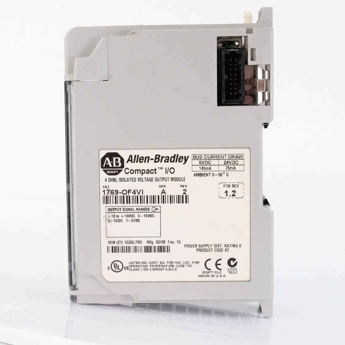 Allen Bradley 1769-OF4VI Ser A CompactLogix 4 Ch Isolated Voltage Output Module