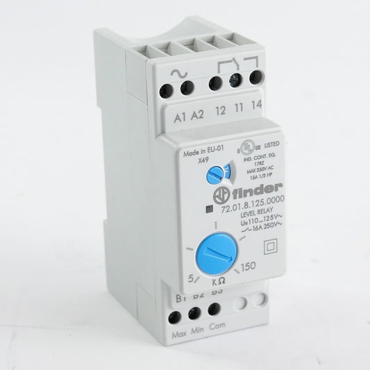 Finder 72.01.8.125.0000 Level Relay 110-125V 15A 1/2HP - Open Box