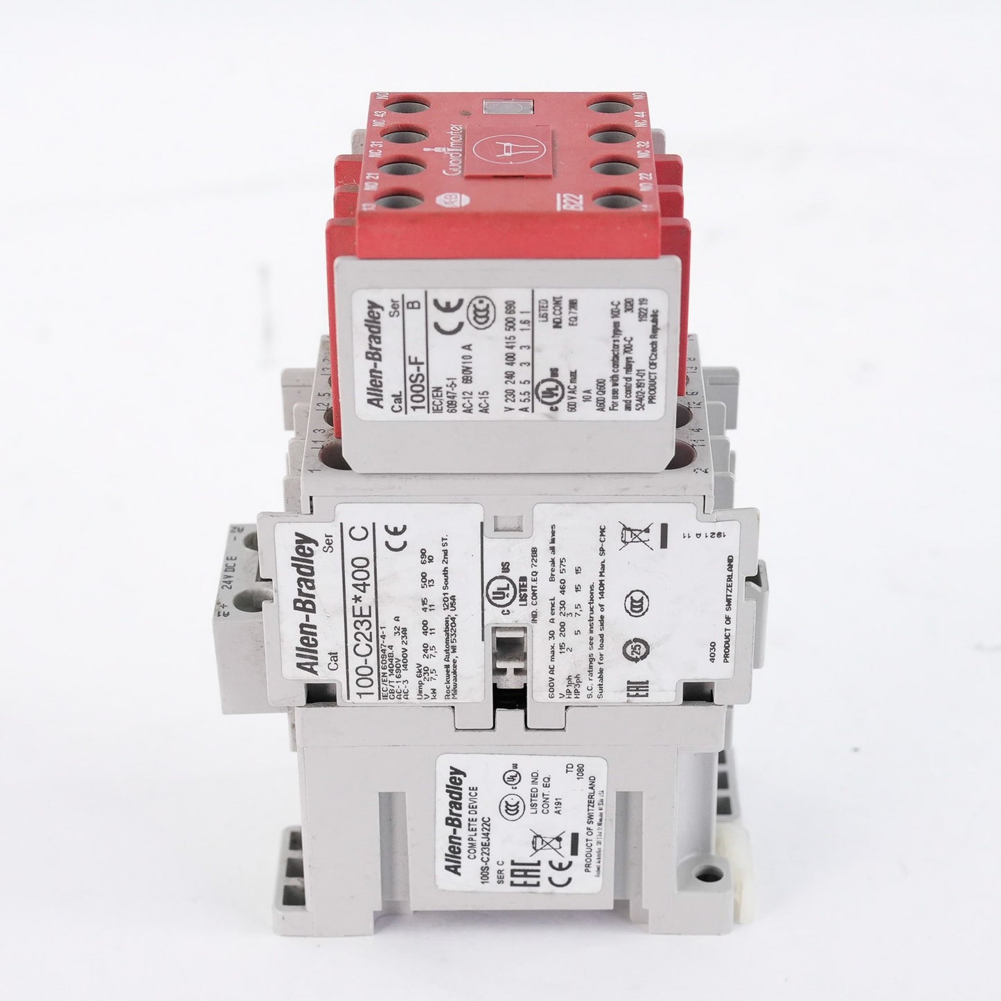 Allen Bradley 100S-C23EJ422C Safety Contactor 100-C23E*400/C & 100S-F/B