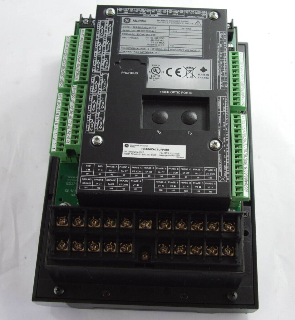 GE Multilin 369 Motor Management Relay 369-HI-R-0-0-0-H-E / 369HIR000HE 265VAC