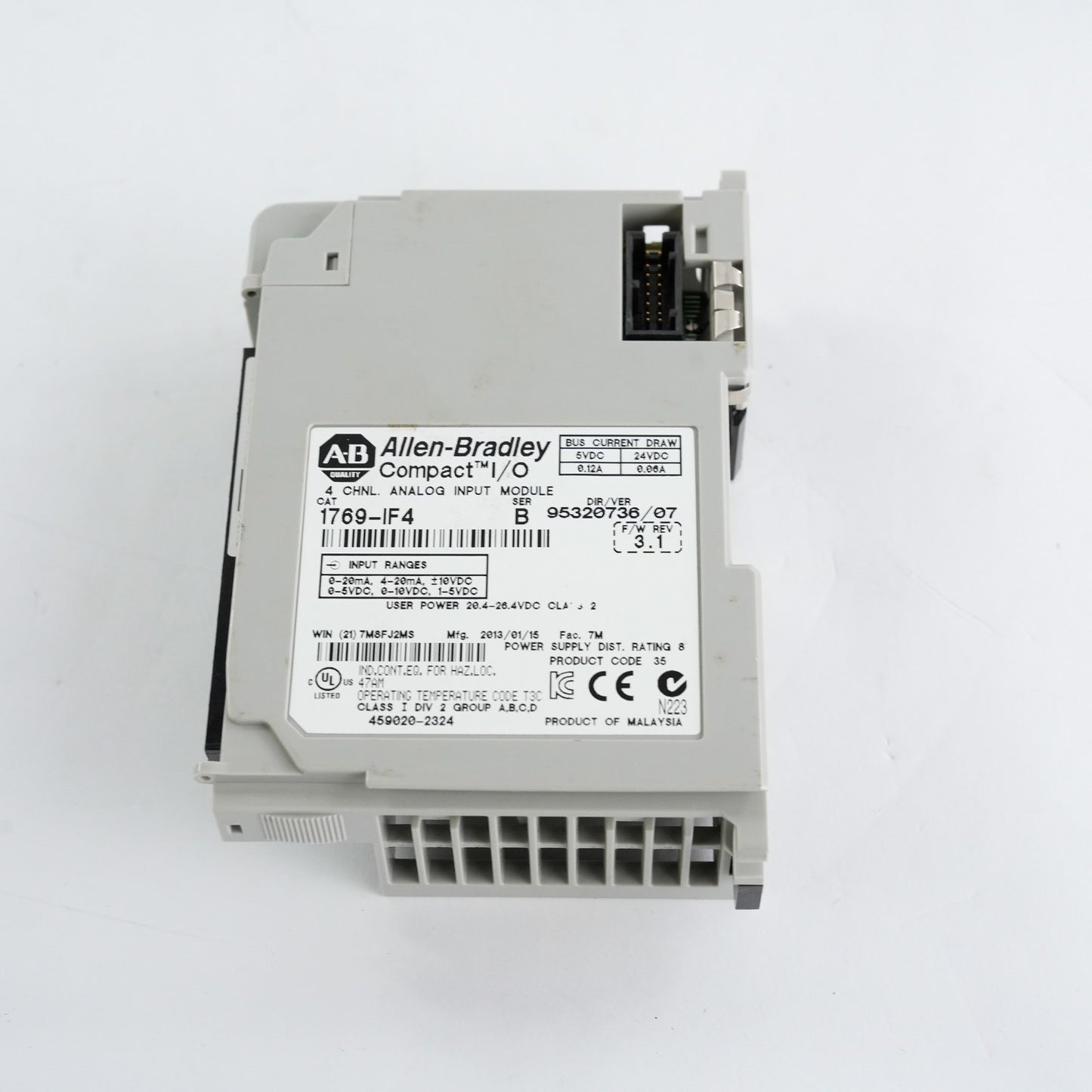Allen Bradley 1769-IF4 /B F/W REV 3.1 Compact I/O 4-Channel Analog Input