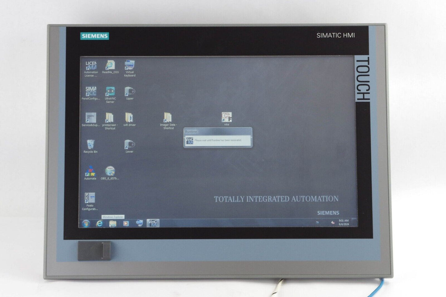 Siemens 6AV7240-6BC07-0HA0 / 6AV72406BC070HA0 Simatic HMI IPC477D 15 Inch Touch